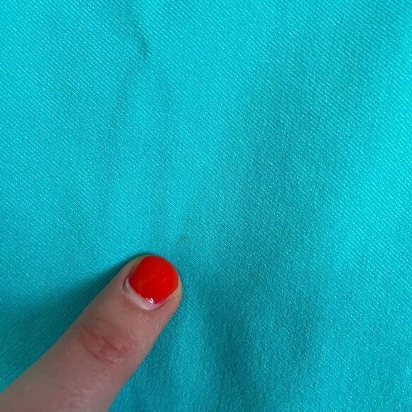 Alice + Olivia Women 4 Blue Turquoise May Zipper Mini Cocktail Dress Short Sleev - Picture 7 of 7